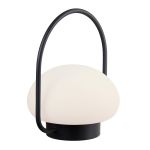 Nordlux Lampe De Chevet Sponge Batterie Noir 4.8W 300lm - 827 Blanc Très Chaud | 3 Niveaux De Gradation Dimmable